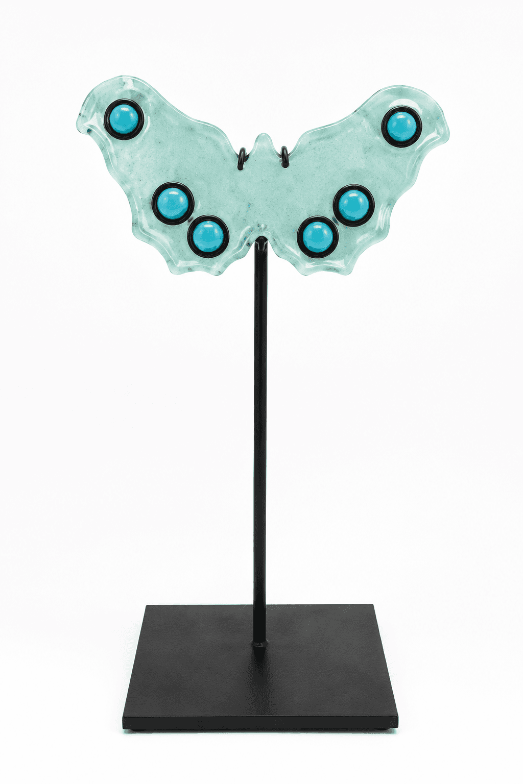 Light Blue Butterfly with Blue Copper Rings